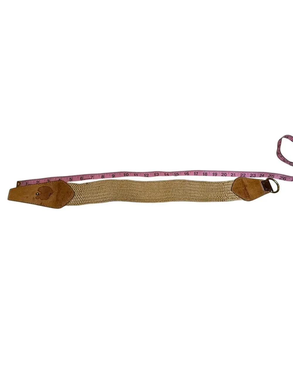 Vintage Handmade Calderon Woven Wonder Belt Leather Accents